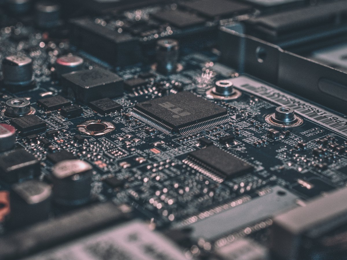 Close-up of a circuit board (stock photo)